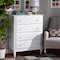 Baxton Studio Naomi and Transitional White Finished Wood 4-Drawer Bedroom Chest 168-10824 - alternate 5